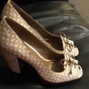 COACH heels peep toe pumps